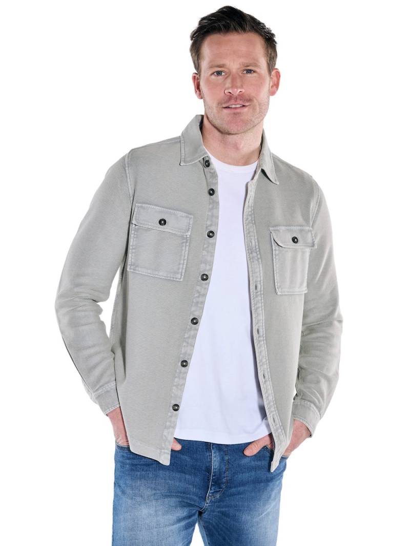 Große Größen engbers Herren Poloshirt langarm , Herren, grau, Größe: 70, Baumwolle, Happy Size DE Men von engbers