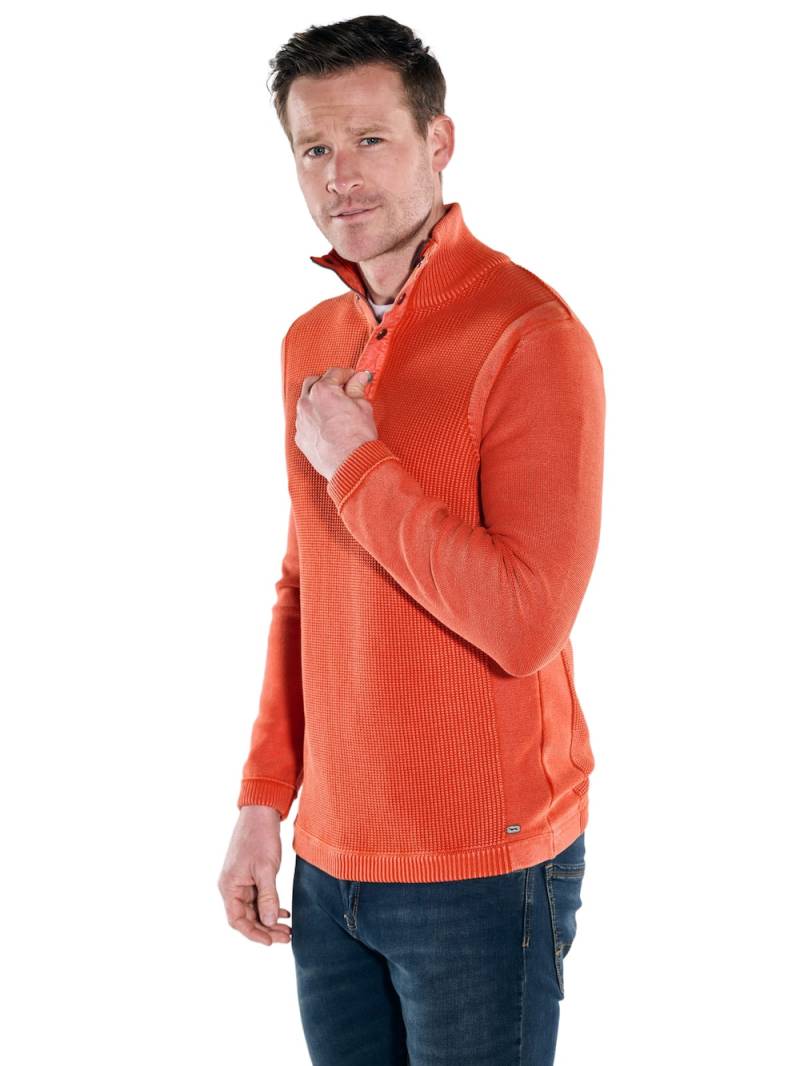 Große Größen engbers Herren Pullover Polokragen , Herren, orange, Größe: 62, Baumwolle, Happy Size DE Men von engbers