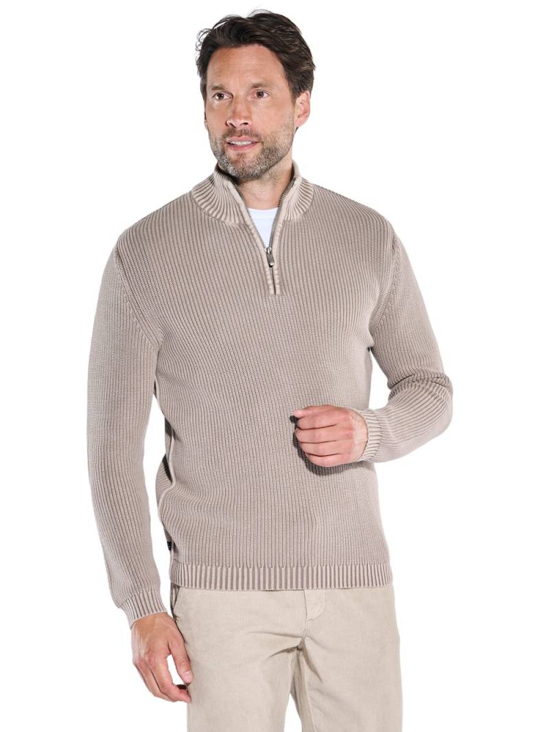 Große Größen engbers Herren Pullover mit Rippstruktur , Herren, braun, Größe: 4XL, Baumwolle, Happy Size DE Men von engbers