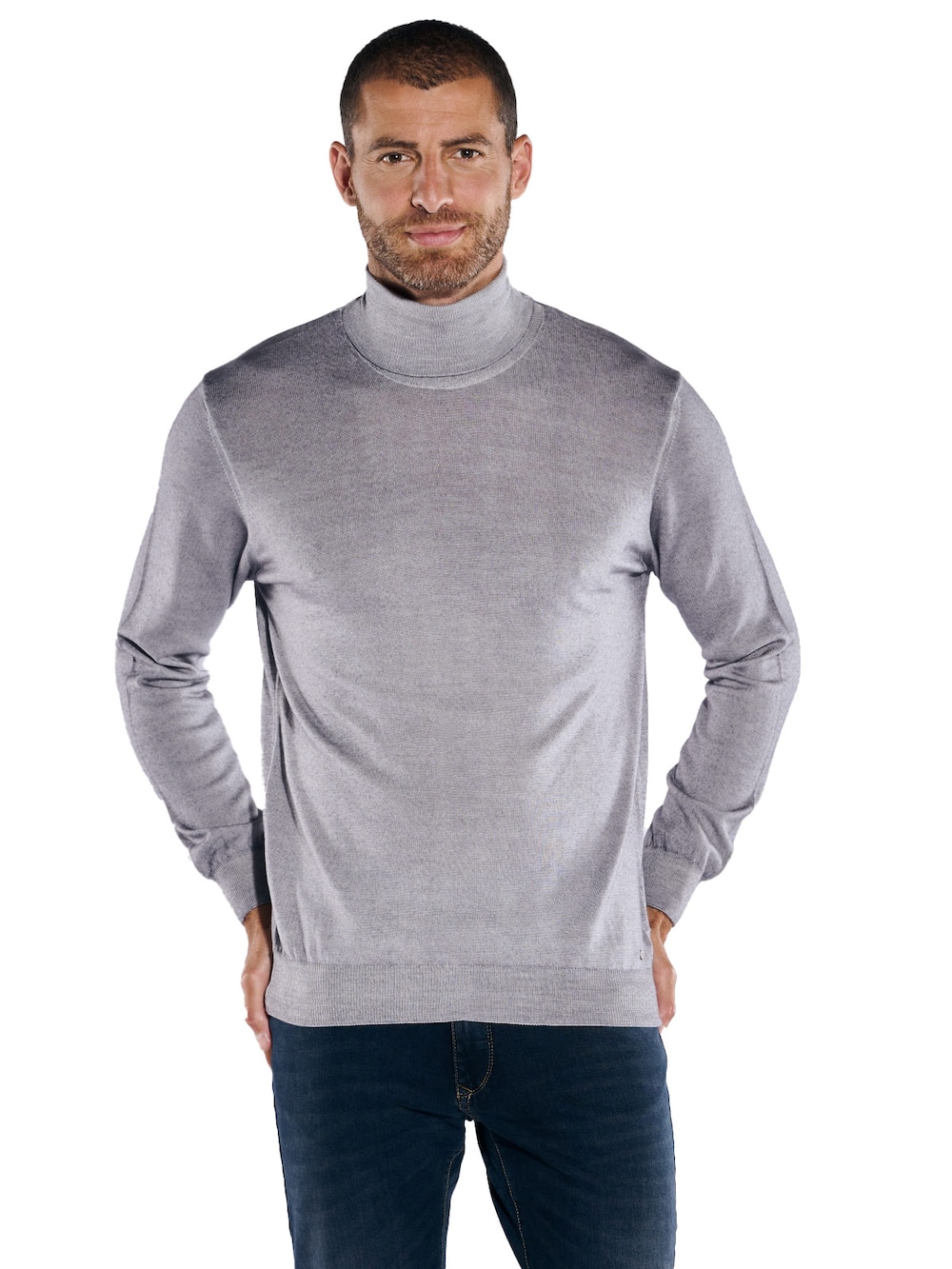 Große Größen engbers Herren Pullover mit Rollkragen , Herren, grau, Größe: XL, Wolle, Happy Size DE Men von engbers