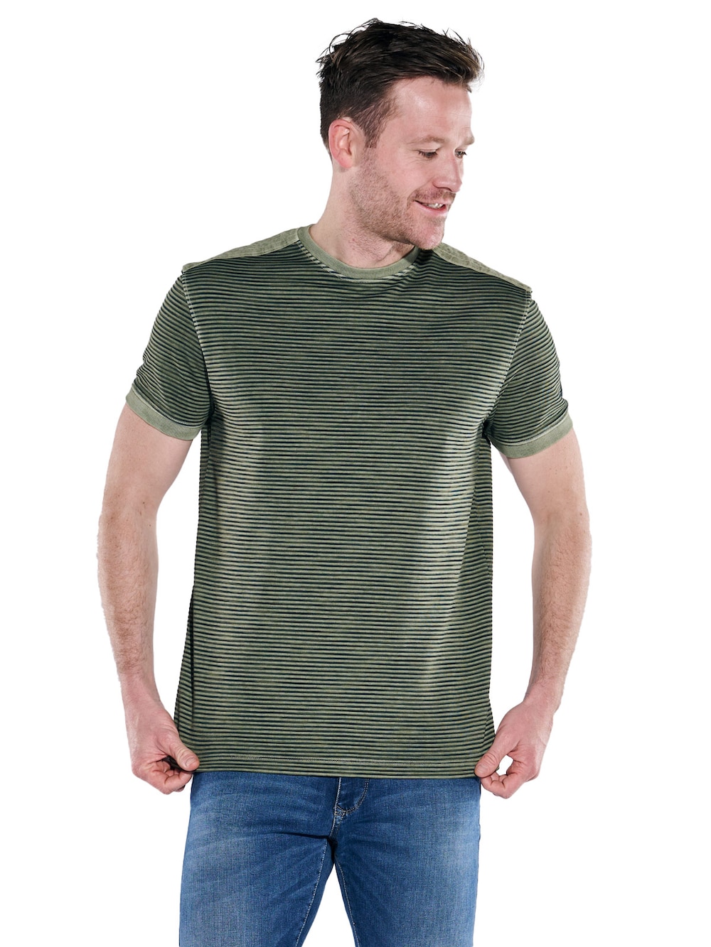 Große Größen engbers Herren Rundhals T-Shirt , Herren, grau, Größe: 68, Baumwolle/Polyester, Happy Size DE Men von engbers