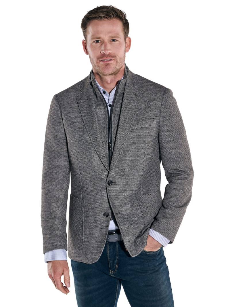 Große Größen engbers Herren Sakko dezent gemustert , Herren, grau, Größe: 29, Polyester/Baumwolle, Happy Size DE Men von engbers
