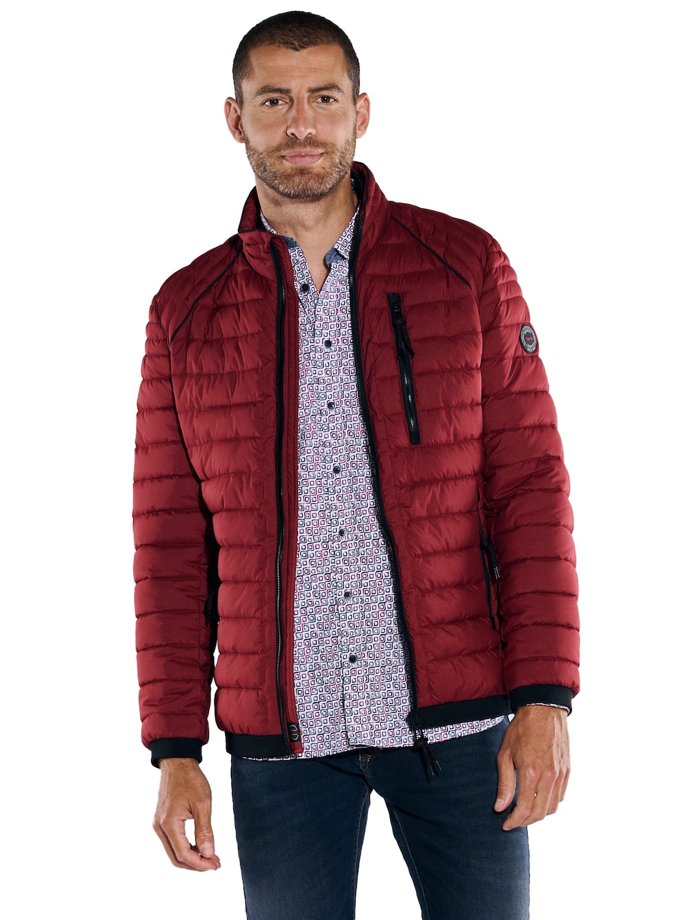 Große Größen engbers Herren Steppjacke , Herren, rot, Größe: 52, Polyester, Happy Size DE Men von engbers