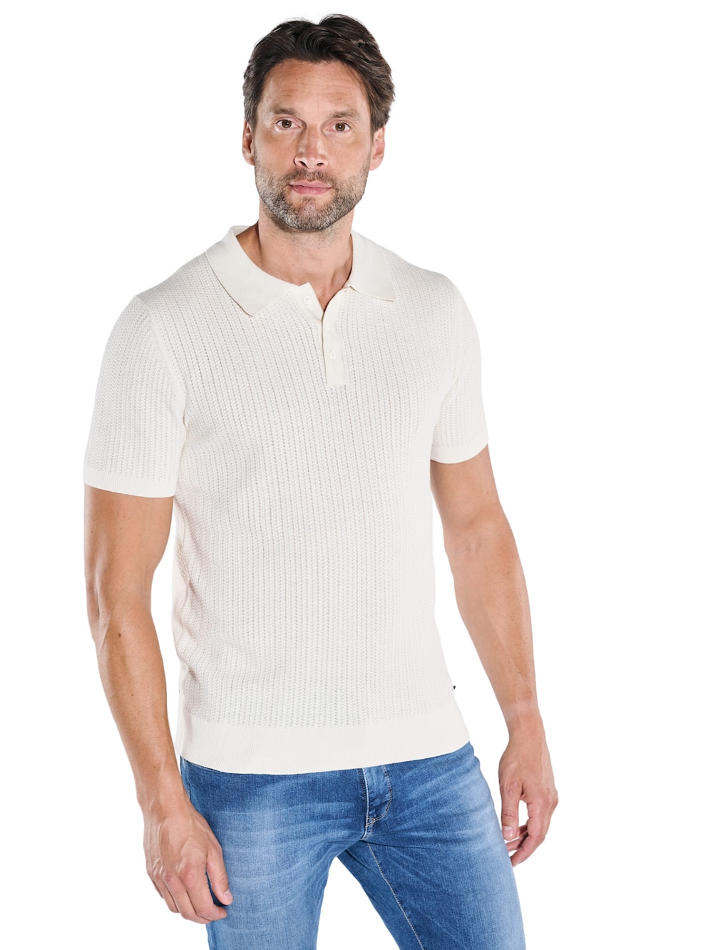 Große Größen engbers Herren Strick Polo-Shirt uni , Herren, beige, Größe: XXL, Baumwolle, Happy Size DE Men von engbers