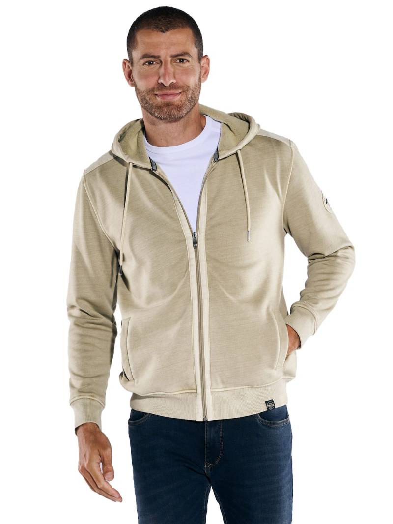 Große Größen engbers Herren Sweatjacke mit Kapuze , Herren, braun, Größe: XXL, Baumwolle/Polyester, Happy Size DE Men von engbers