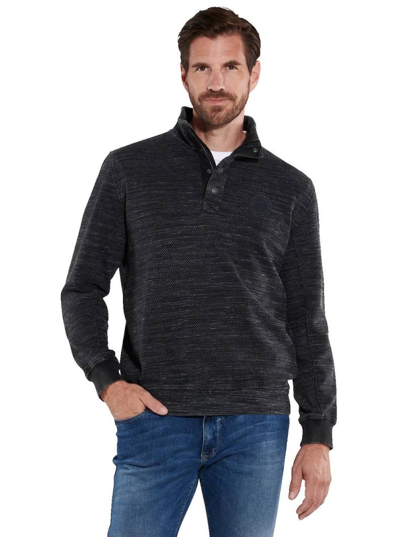 Große Größen engbers Herren Sweatshirt mit Stehkragen , Herren, schwarz, Größe: L, Baumwolle/Polyester, Happy Size DE Men von engbers