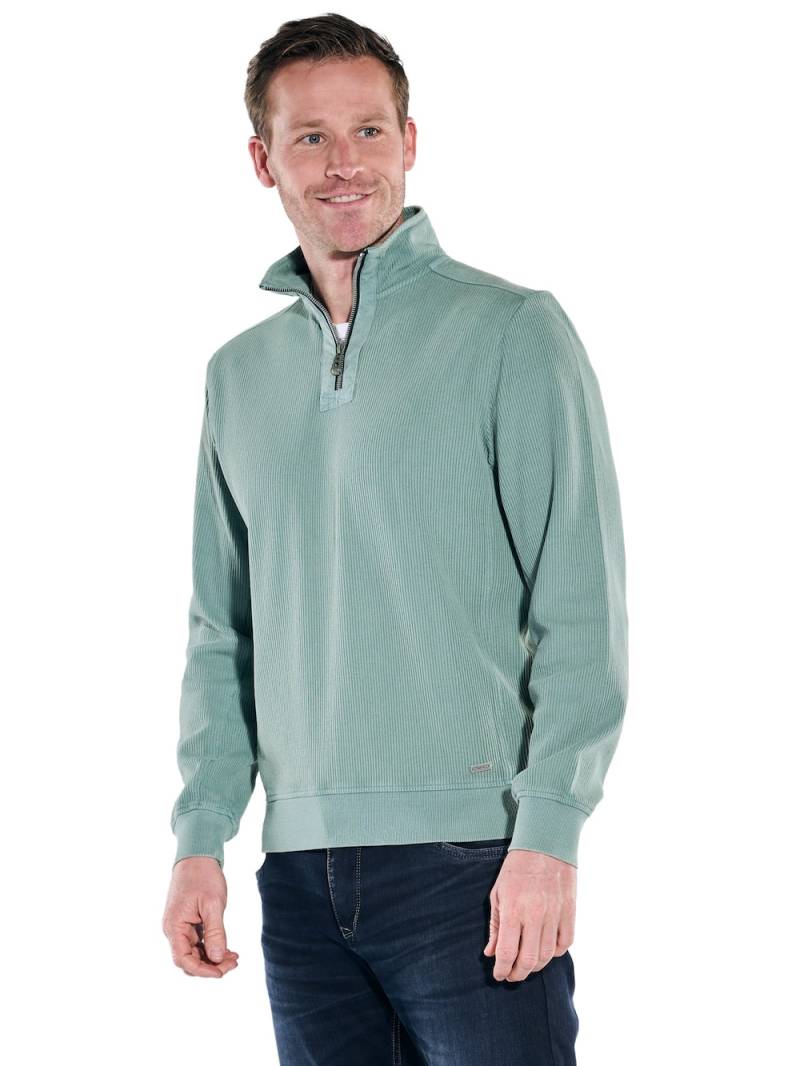 Große Größen engbers Herren Sweatshirt mit Stehkragen , Herren, türkis, Größe: 64, Baumwolle, Happy Size DE Men von engbers