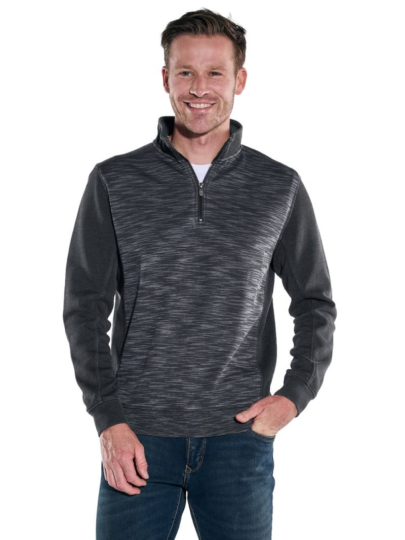 Große Größen engbers Herren Sweatshirt mit Strukturwechsel , Herren, grau, Größe: XXL, Baumwolle/Polyester, Happy Size DE Men von engbers