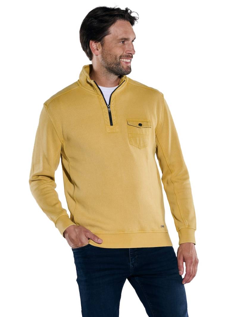 Große Größen engbers Herren Sweatshirt mit Troyerkragen , Herren, braun, Größe: 5XL, Baumwolle, Happy Size DE Men von engbers