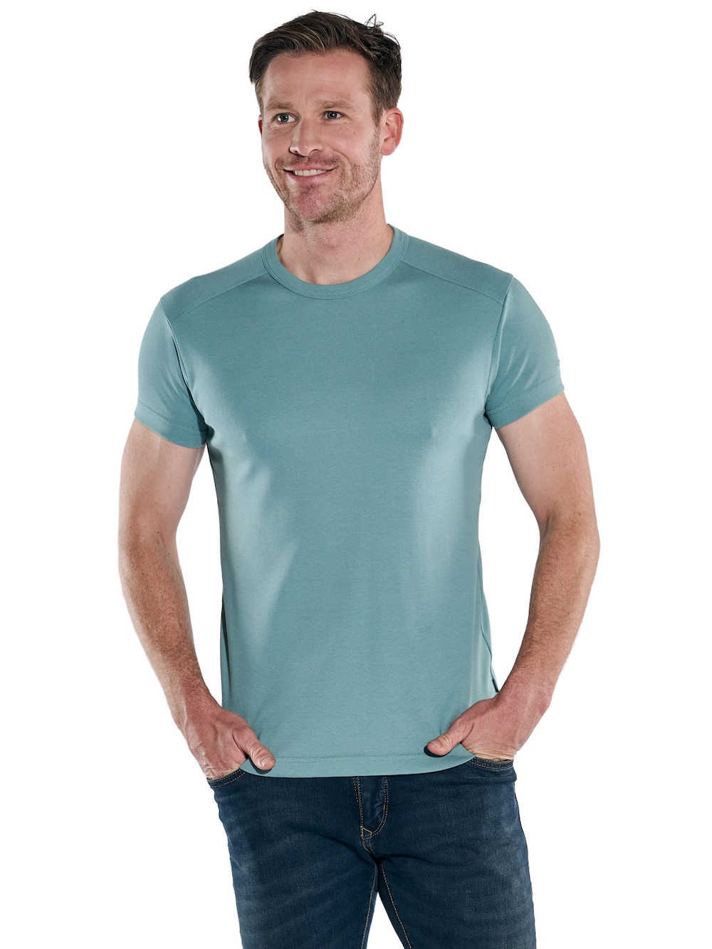 Große Größen engbers Herren T-Shirt My Favorite , Herren, türkis, Größe: 70, Baumwolle, Happy Size DE Men von engbers