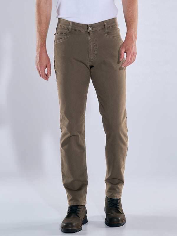 engbers Herren 5-Pocket-Hose regular Braun uni von engbers