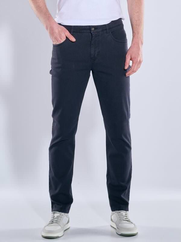 engbers Herren 5-Pocket-Hose regular blau uni von engbers
