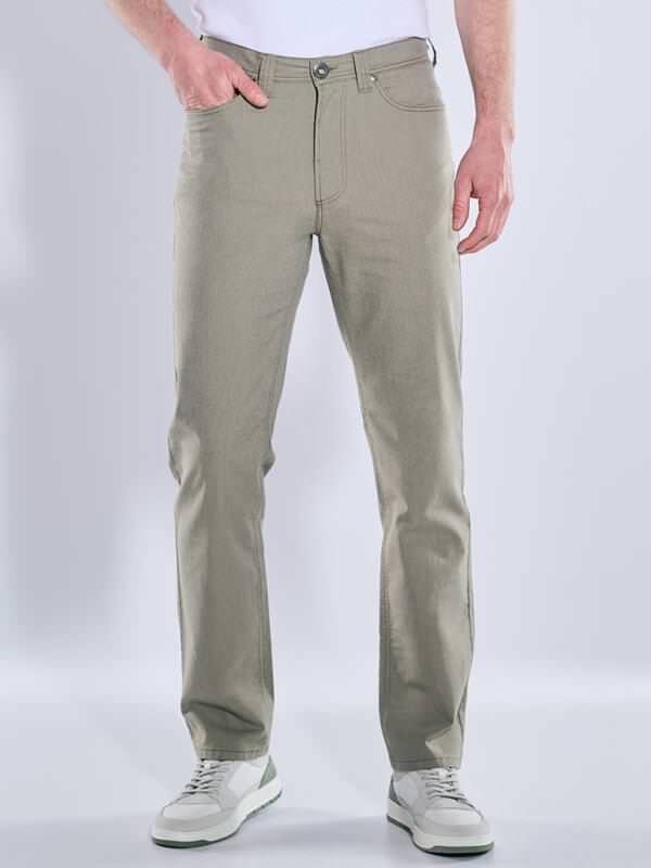 engbers Herren 5-Pocket-Hose regular Grün uni von engbers