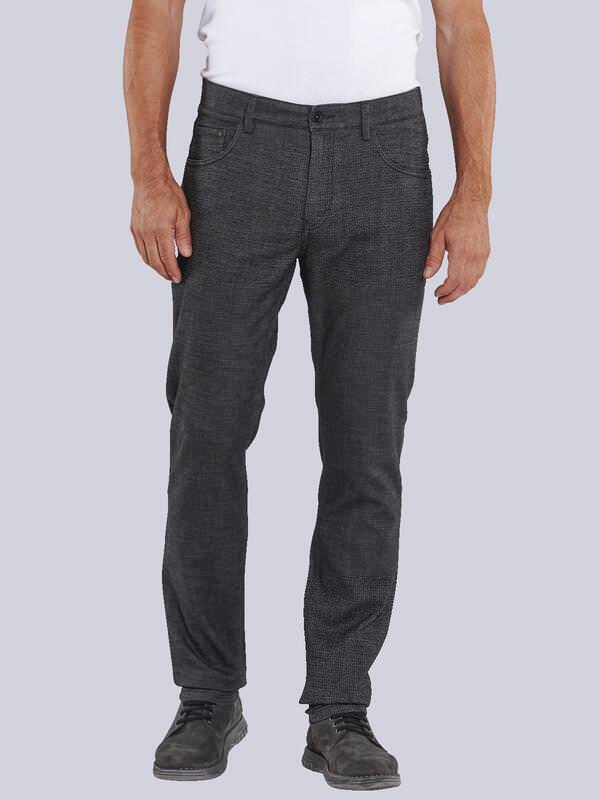 engbers Herren 5-Pocket-Hose slim fit Grau gemustert von engbers