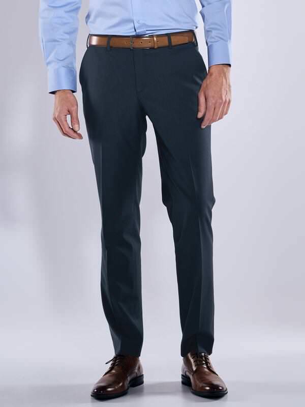 engbers Herren Anzug-Hose Slim Fit "My Favorite" Blau uni von engbers