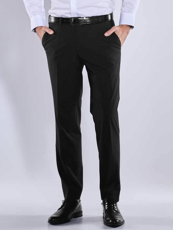 engbers Herren Anzug-Hose regular "My Favorite" schwarz uni von engbers