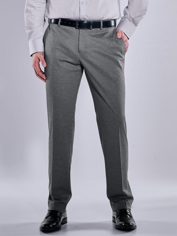 engbers Herren Anzug-Hose slim fit grau gemustert von engbers