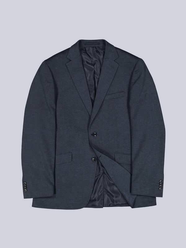 engbers Herren Anzug-Sakko dezent gemustert Blau regular uni von engbers
