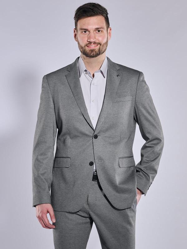 engbers Herren Anzug-Sakko slim fit grau gemustert von engbers