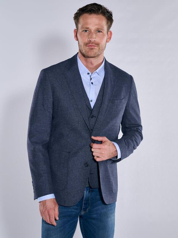 engbers Herren Anzug-Sakko strukturiert Blau regular uni Reverskragen engbers Herren Anzug-Sakko strukturiert Blau regular uni Reverskragen von engbers