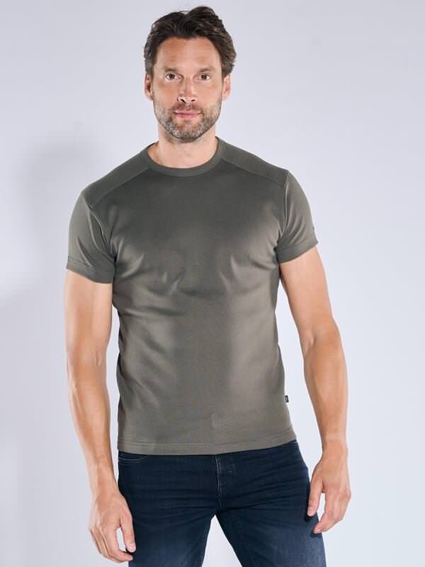 engbers Herren Basic-Shirt "My Favorite" organic Braun regular uni Rundhals von engbers