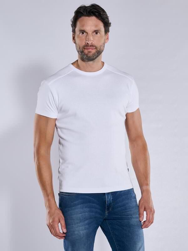 engbers Herren Basic-Shirt "My Favorite" organic Weiß regular uni Rundhals von engbers