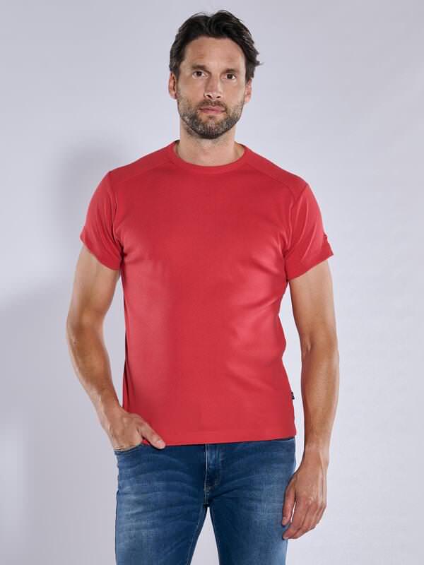 engbers Herren Basic-Shirt "My Favorite" organic rot regular uni Rundhals von engbers