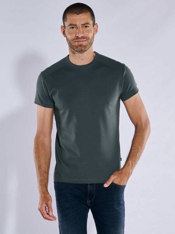 engbers Herren Basic-Shirt "My Favorite" organic Türkis regular uni Rundhals von engbers