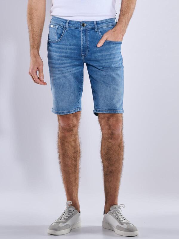 engbers Herren Bermuda regular Blau uni von engbers