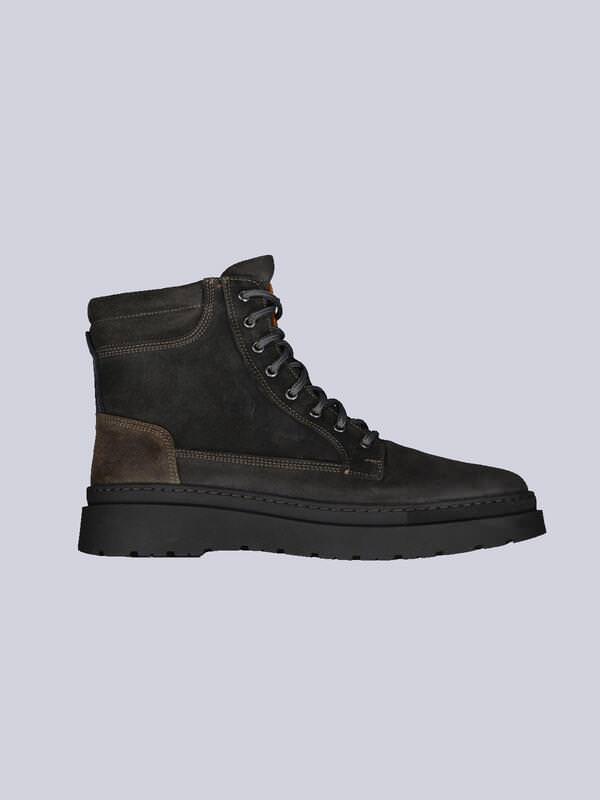 engbers Herren Boots aus Leder Grau regular uni von engbers