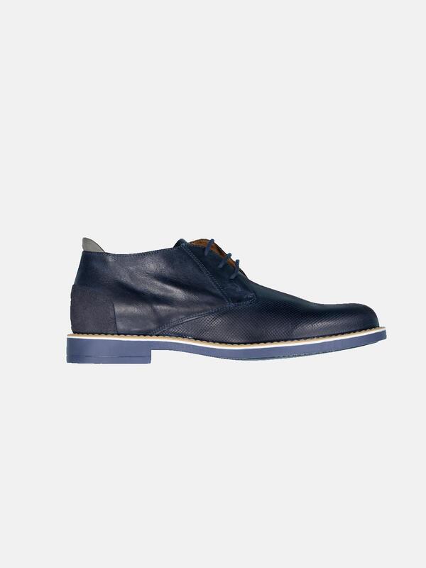 engbers Herren Boots aus Leder blau regular uni von engbers