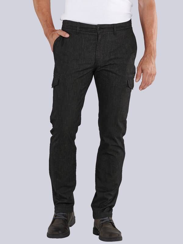 engbers Herren Cargo-Hose slim fit Grau gemustert von engbers