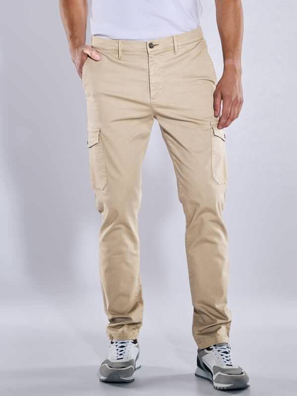 engbers Herren Cargohose straight Beige regular uni von engbers