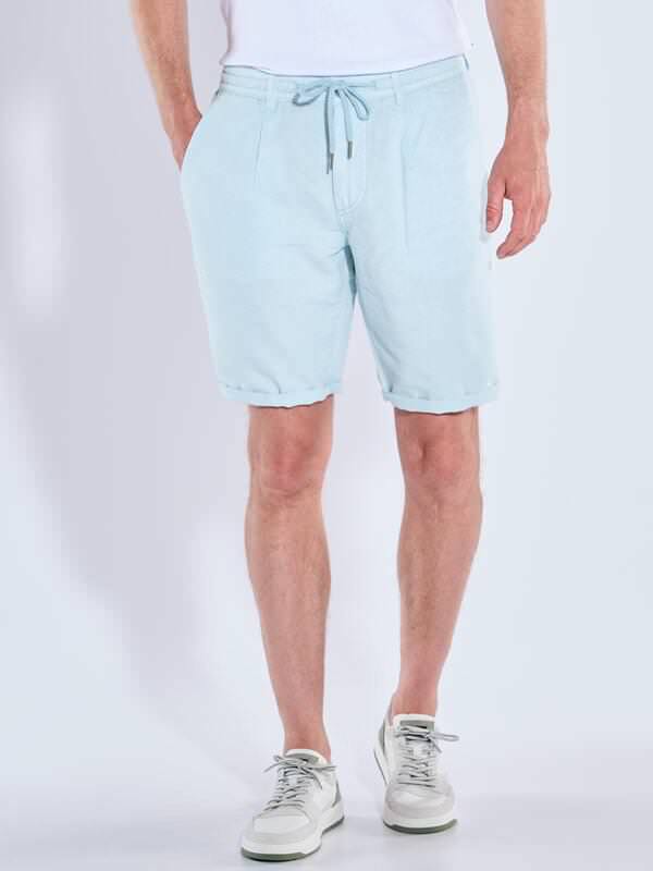 engbers Herren Chino-Bermuda mit Tunnelzug Blau regular uni von engbers