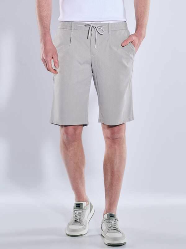 engbers Herren Chino-Bermuda mit Tunnelzug Grau regular uni von engbers