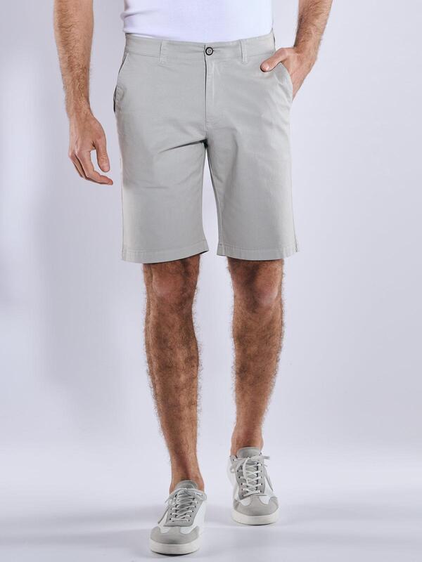 engbers Herren Chino-Bermuda regular Grau uni von engbers