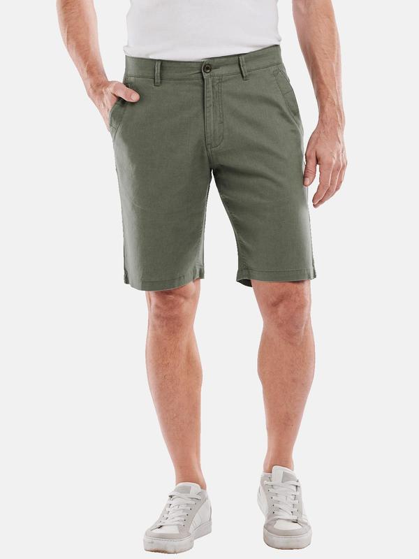 engbers Herren Chino-Bermuda regular Grün uni von engbers