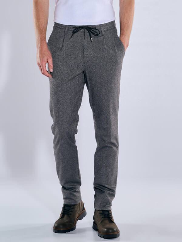 engbers Herren Chino mit Tunnelzug Grau regular uni von engbers