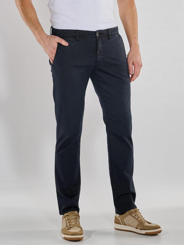 engbers Herren Chino regular blau uni von engbers