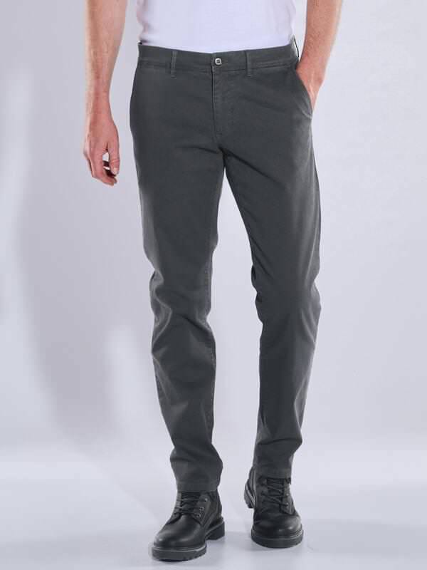 engbers Herren Chino regular Grau uni von engbers