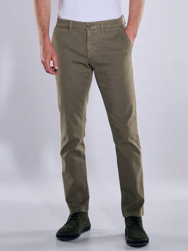 engbers Herren Chino slim fit Grün uni von engbers