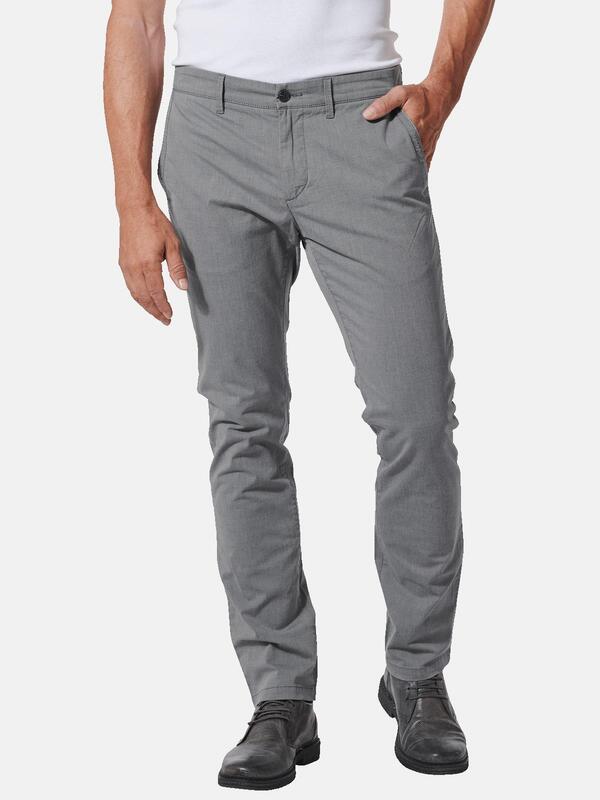 engbers Herren Chino slim fit grau uni von engbers