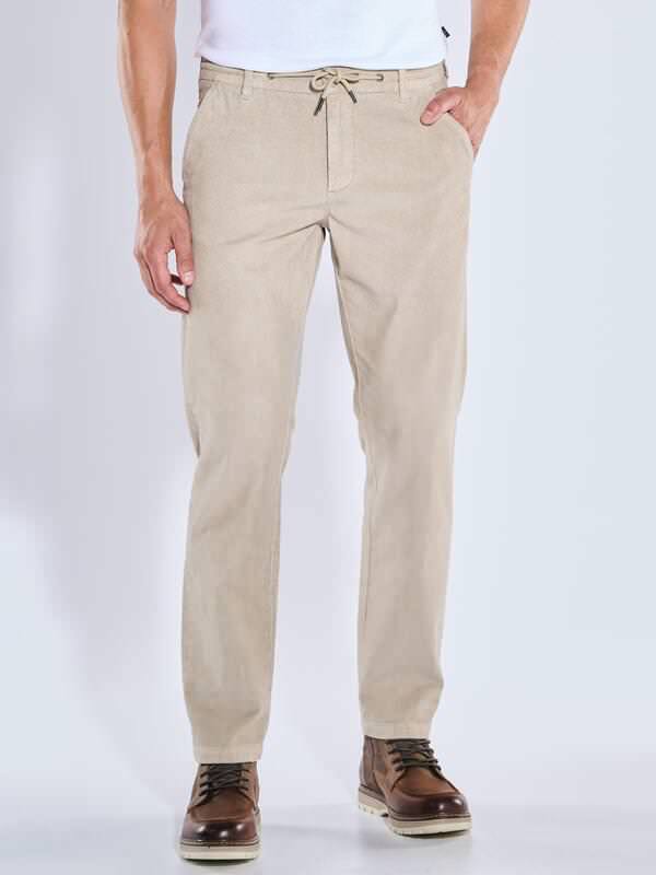 engbers Herren Chino aus Cord Beige regular uni von engbers