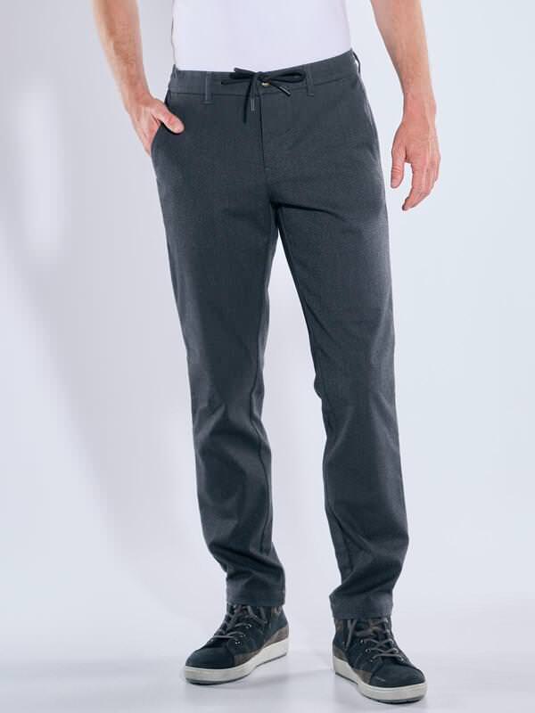 engbers Herren Chino mit Tunnelzug Blau regular uni von engbers
