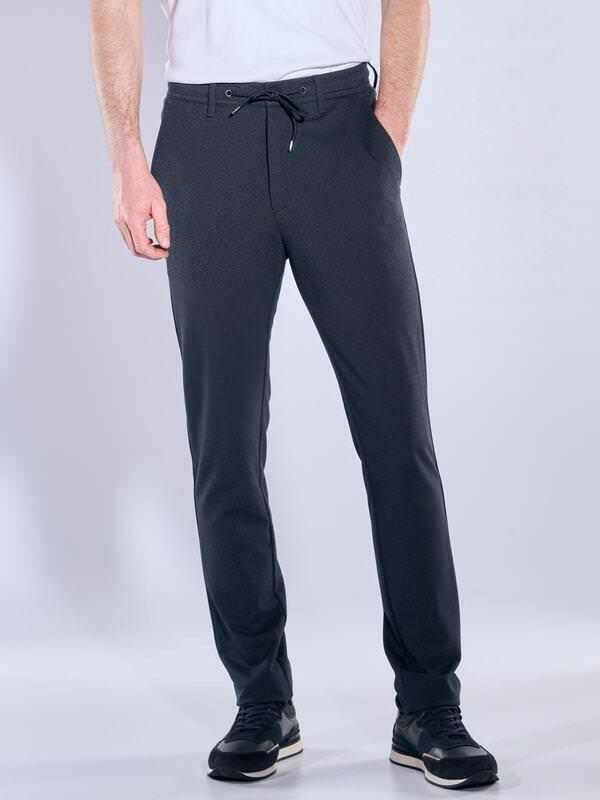 engbers Herren Chino straight Blau regular uni von engbers