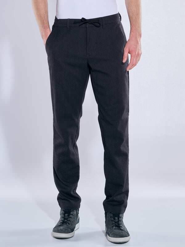 engbers Herren Chino mit Tunnelzug Blau regular uni von engbers