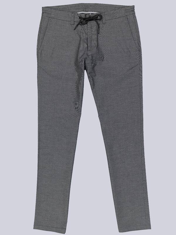 engbers Herren Chino mit Tunnelzug Grau regular uni von engbers