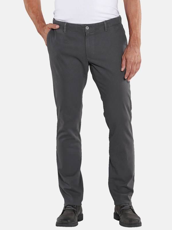 engbers Herren Chino slim fit grau uni von engbers