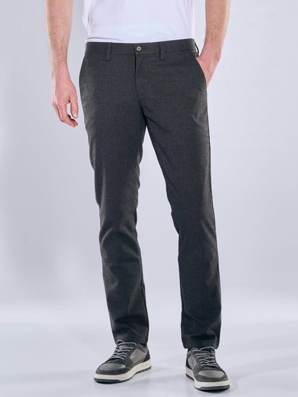 engbers Herren Chino strukturiert Grau regular uni von engbers