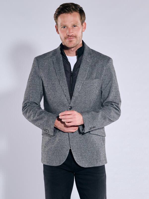 engbers Herren Freizeit-Sakko regular Grau gestreift von engbers